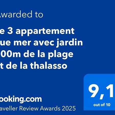 Le 3 Appartement Vue Mer Avec Jardin 100M De La Plage Et De La Thalasso Concarneau Kültér fotó