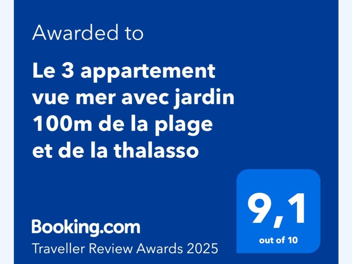 Le 3 Appartement Vue Mer Avec Jardin 100M De La Plage Et De La Thalasso Concarneau Kültér fotó